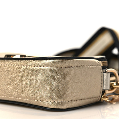 Marc Jacobs Metallic Saffiano Small Snapshot Camera Bag Silver Gold 10 of 10