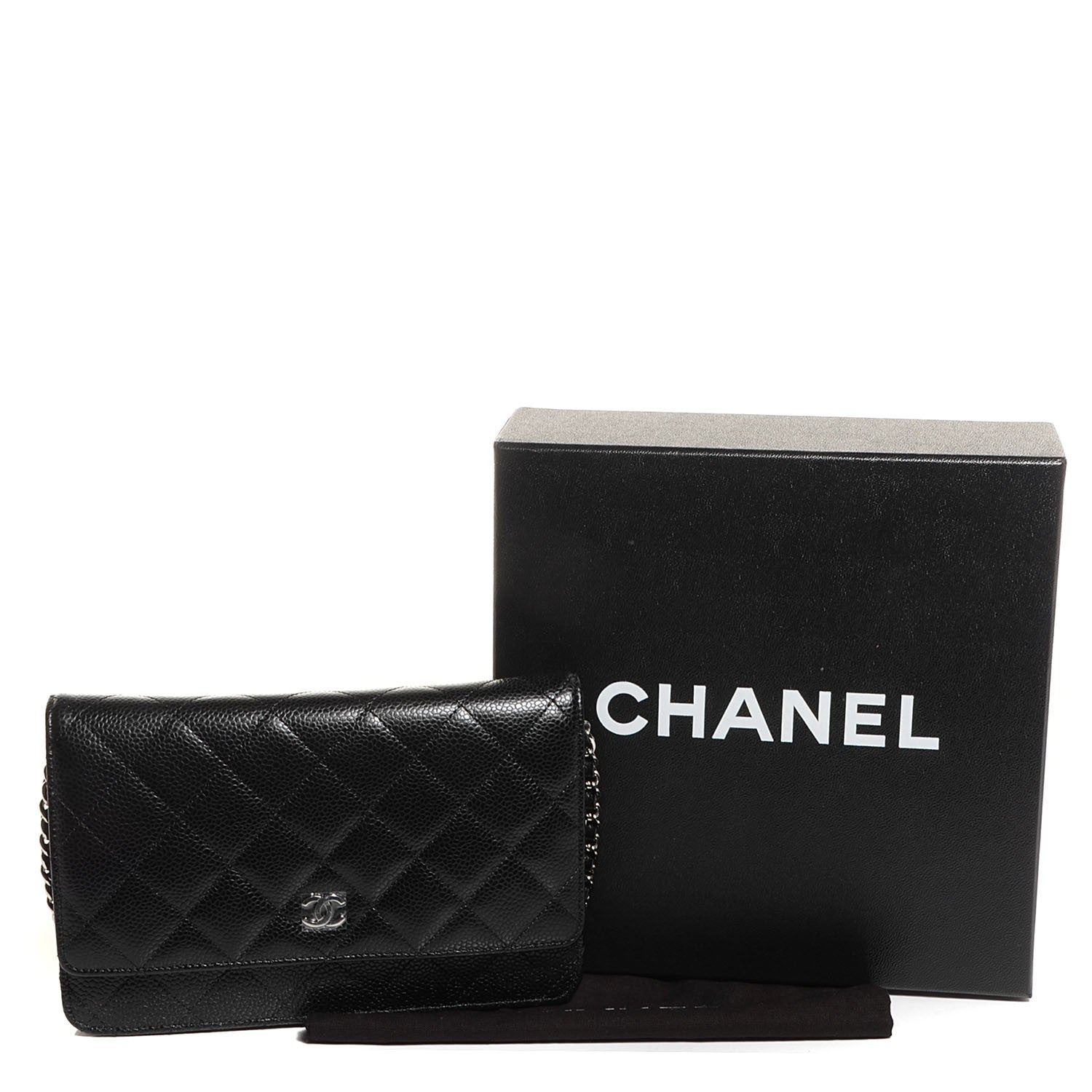 Chanel Caviar Quilted Wallet On Chain WOC Black 5 of 9