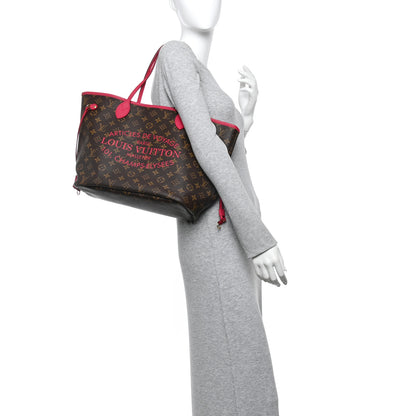 Louis Vuitton Monogram Articles de Voyage Ikat Neverfull MM Rose Indien 2 of 11