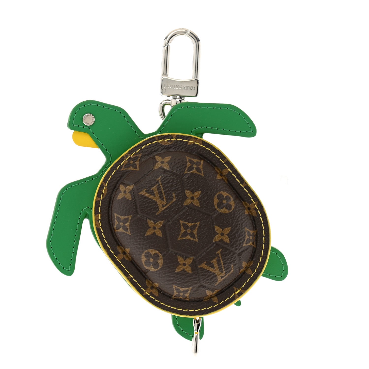 Louis Vuitton Monogram Calfskin LV Turtle Pouch Bag Charm Brown 1 of 5