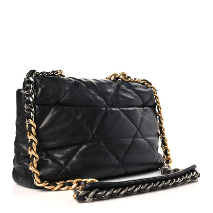 Chanel Lambskin Quilted Large Chanel 19 Flap Black 3 of 14