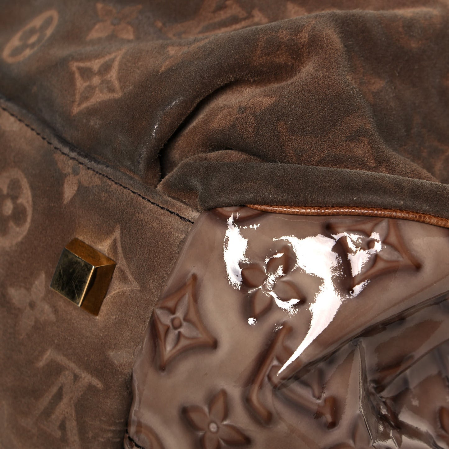 Suede Patent Monogram Irene Brown