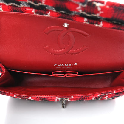 Chanel Wool Quilted Medium Double Flap Red 4 of 9
