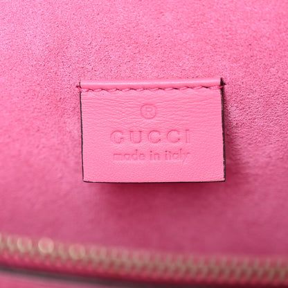 Gucci GG Supreme Monogram Suede Pierced Heart Embroidered Medium Dionysus Shoulder Bag Beige Ebony Pink Tropical Flower 6 of 18