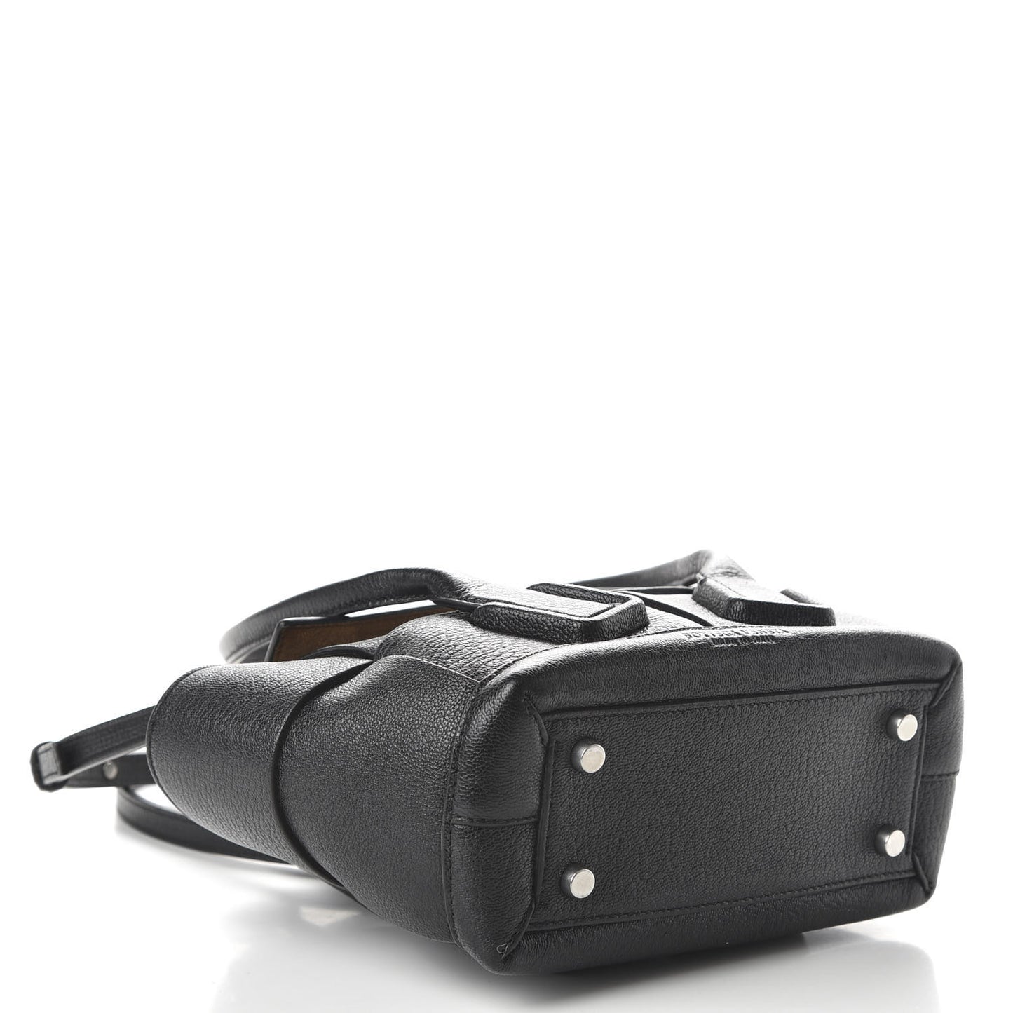 Grained Calfskin Mini Maxi Intrecciato Arco 33 Black