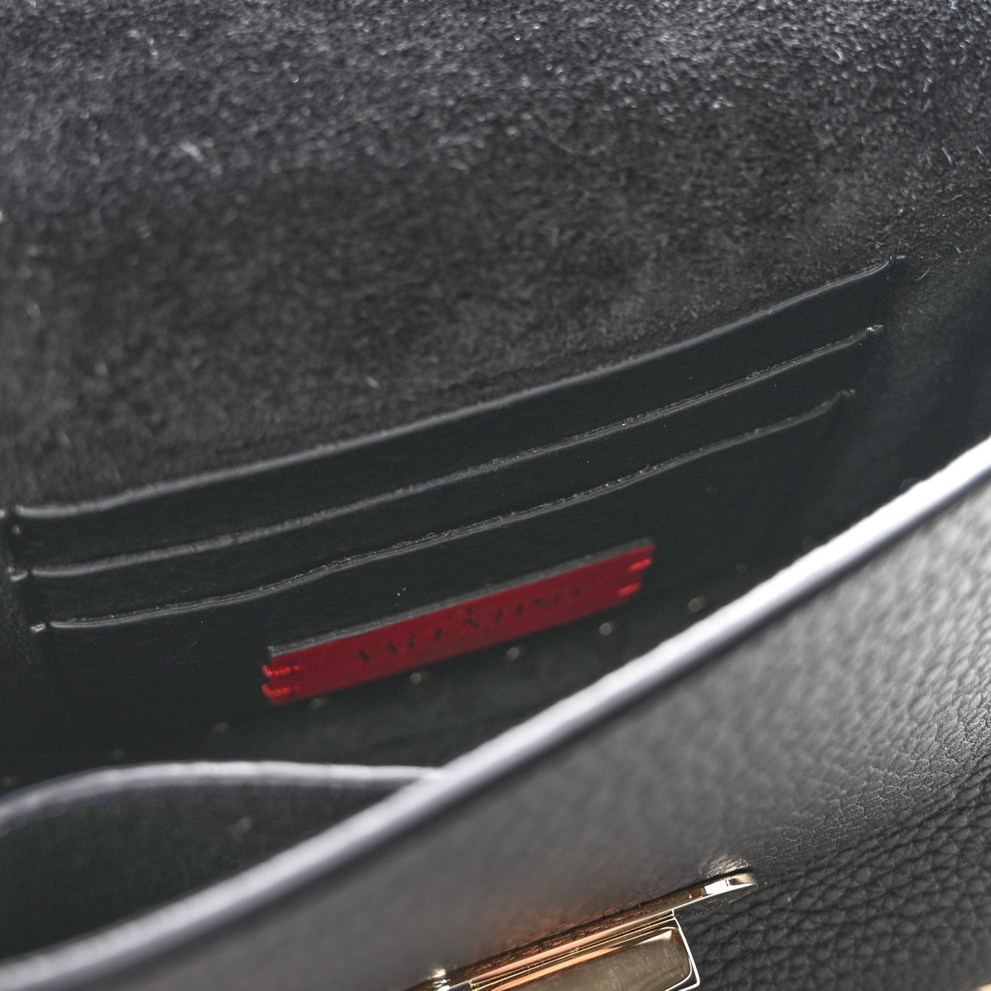 Grainy Calfskin Small Rockstud Top Handle Bag Black