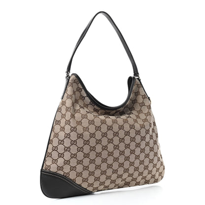 Gucci Monogram Medium New Britt Hobo Dark Brown 3 of 9