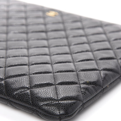 Chanel Caviar Quilted Large Cosmetic Case Black 9 of 10