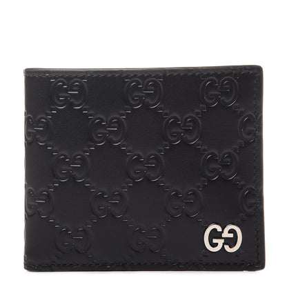 Gucci Guccissima Signature Dorian Bi-Fold Wallet Black 1 of 10