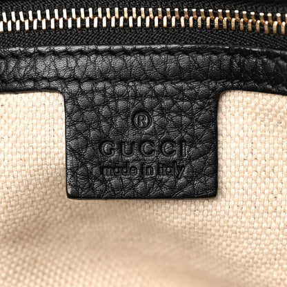 Gucci Pebbled Calfskin Medium Soho Shoulder Bag Black 6 of 13