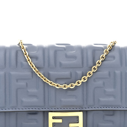 Fendi Nappa Matisse FF Embossed Continental Wallet On Chain Mirto 9 of 11