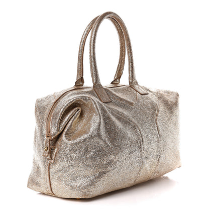 Saint Laurent Volcano Crackled Calfskin Medium Easy Y Bag Gold 3 of 30