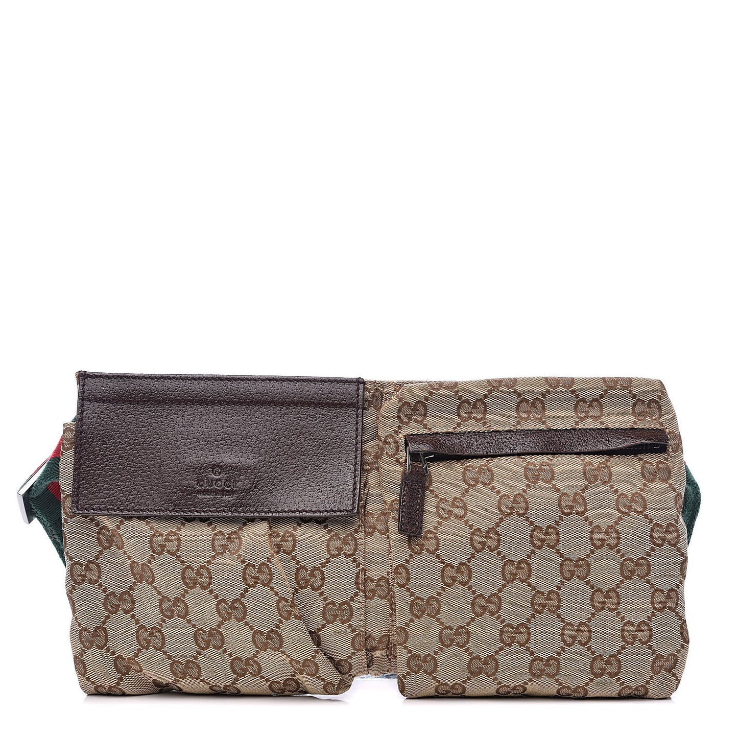 Monogram Web Belt Bag Dark Brown