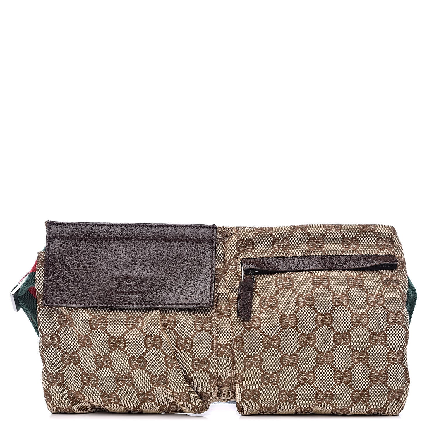 Gucci Monogram Web Belt Bag Dark Brown 1 of 12