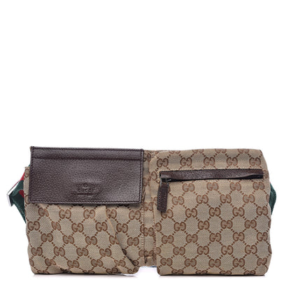 Gucci Monogram Web Belt Bag Dark Brown 1 of 12