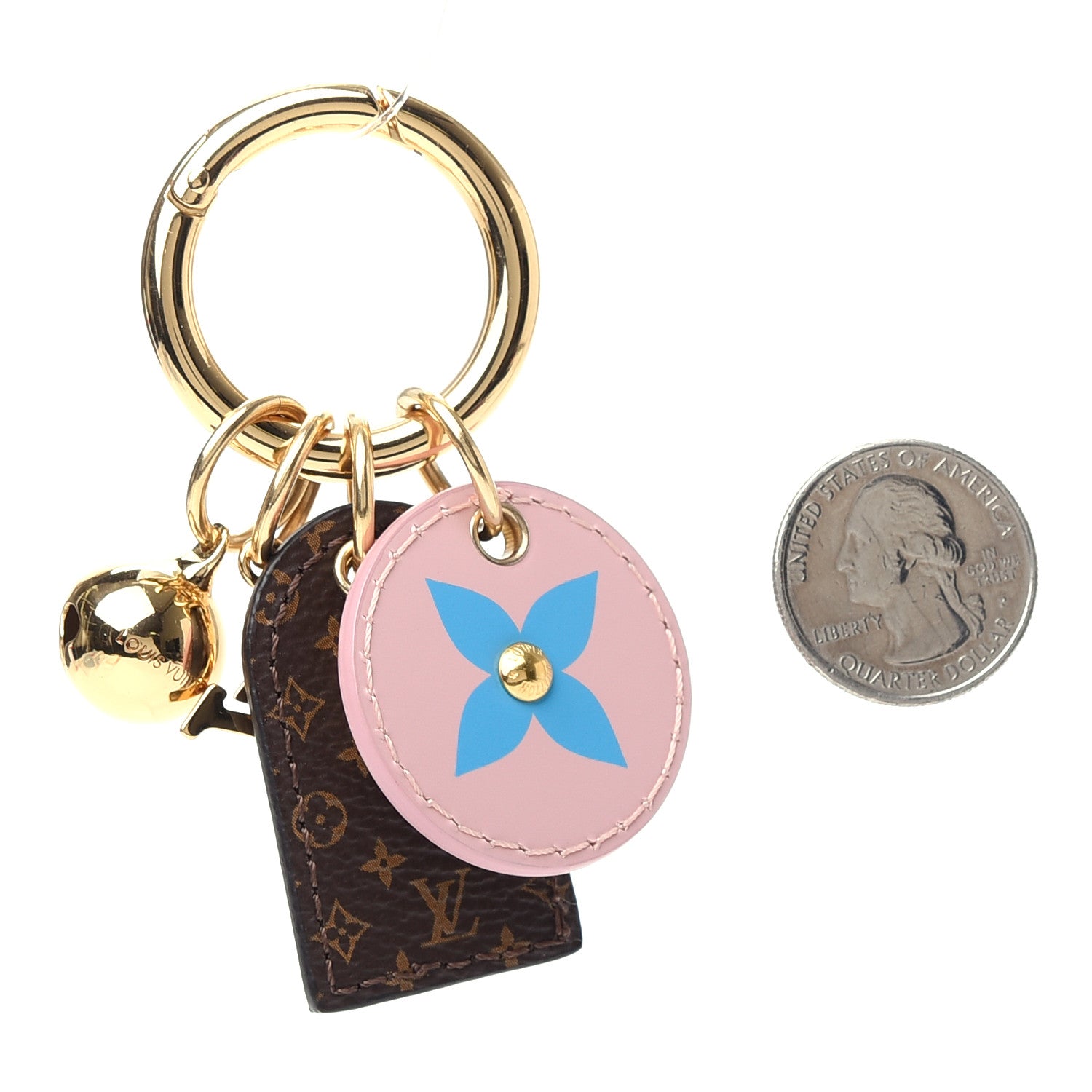 Louis Vuitton Monogram Fetish Lug Tag Bag Charm Brown 2 of 2