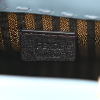 Fendi Vitello King Plexiglass Logo Embossed Mini Fendi Sunshine Shopper Tote Azzurro Baby 6 of 10