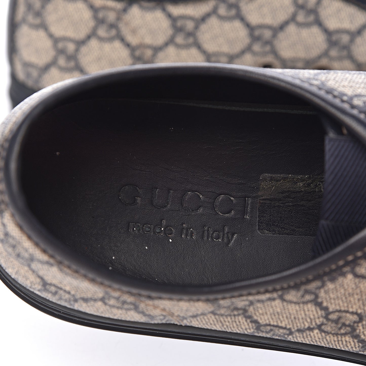 GG Supreme Monogram Mens Sneakers 6.5 Navy