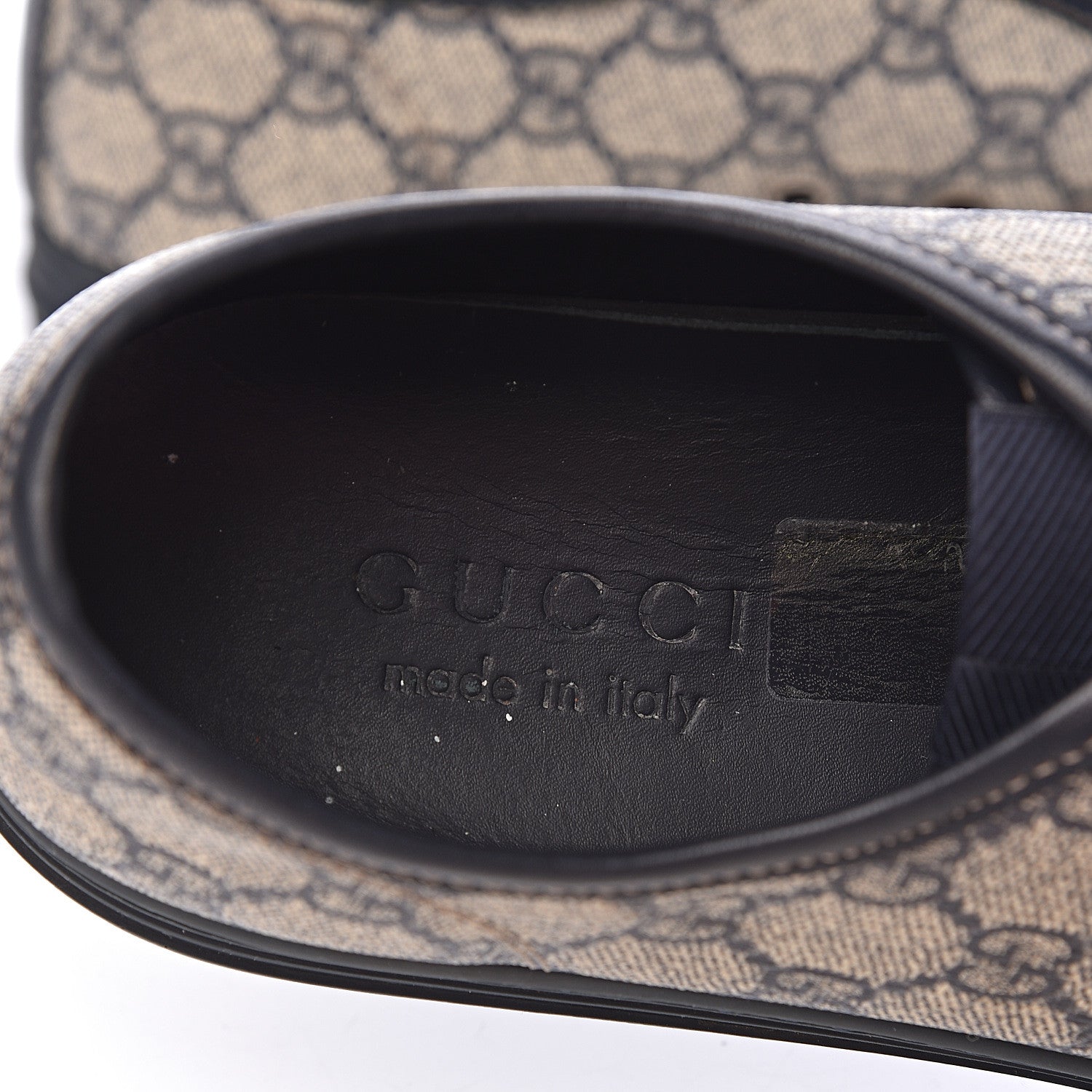 Gucci GG Supreme Monogram Mens Sneakers 6.5 Navy 6 of 14