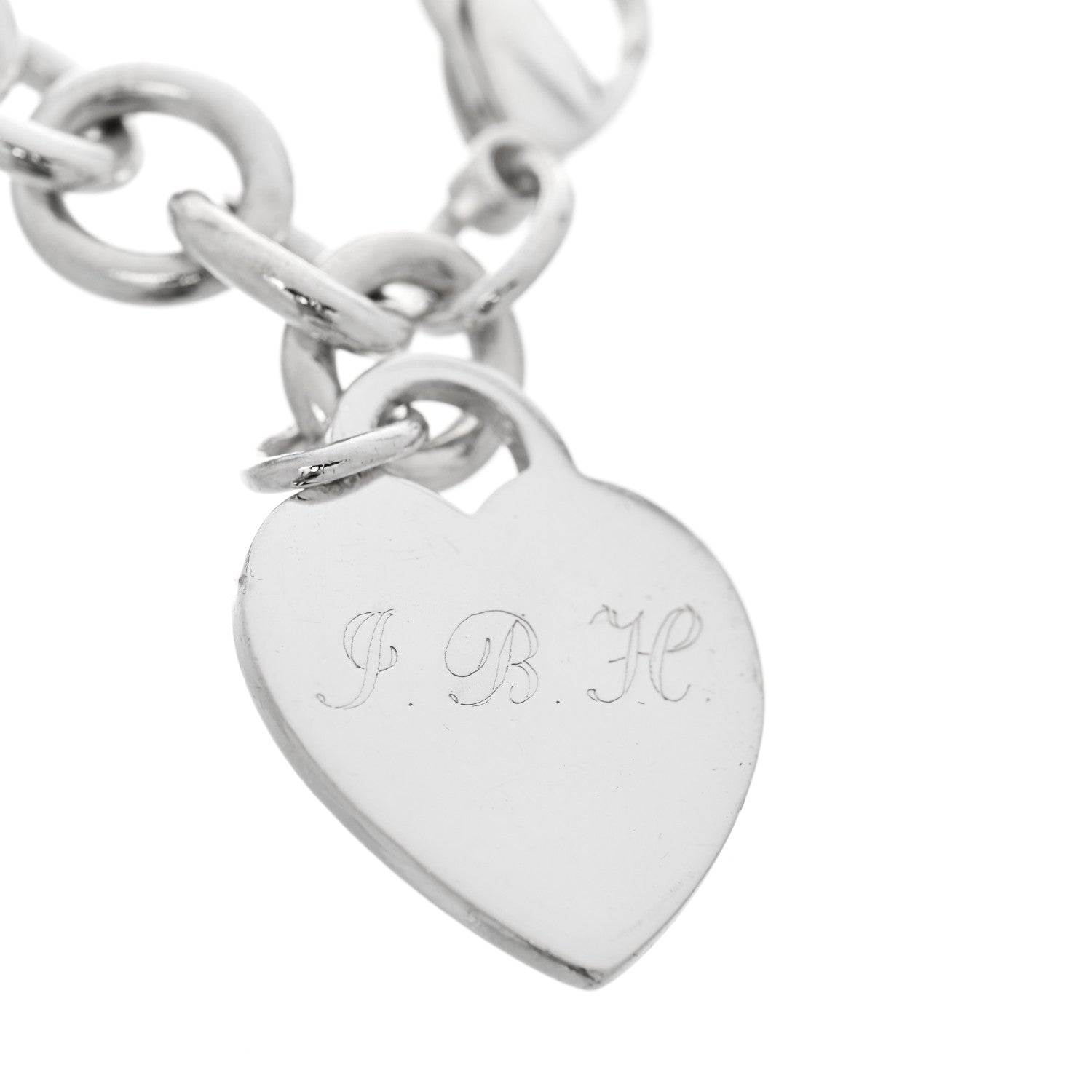 Tiffany Sterling Silver Heart Tag Charm Bracelet 4 of 4