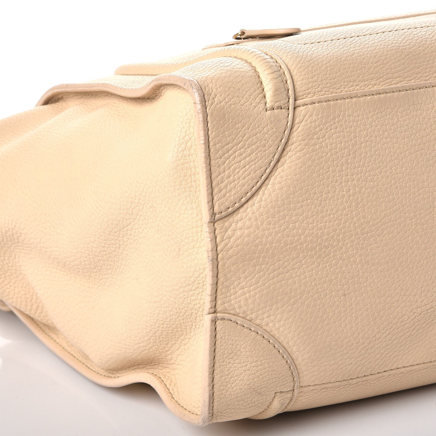 Pebbled Calfskin Mini Luggage Cream