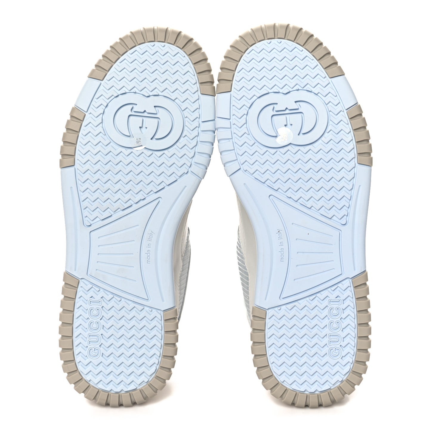 Calfskin Perforated Sneakers 36 Smoky Grey