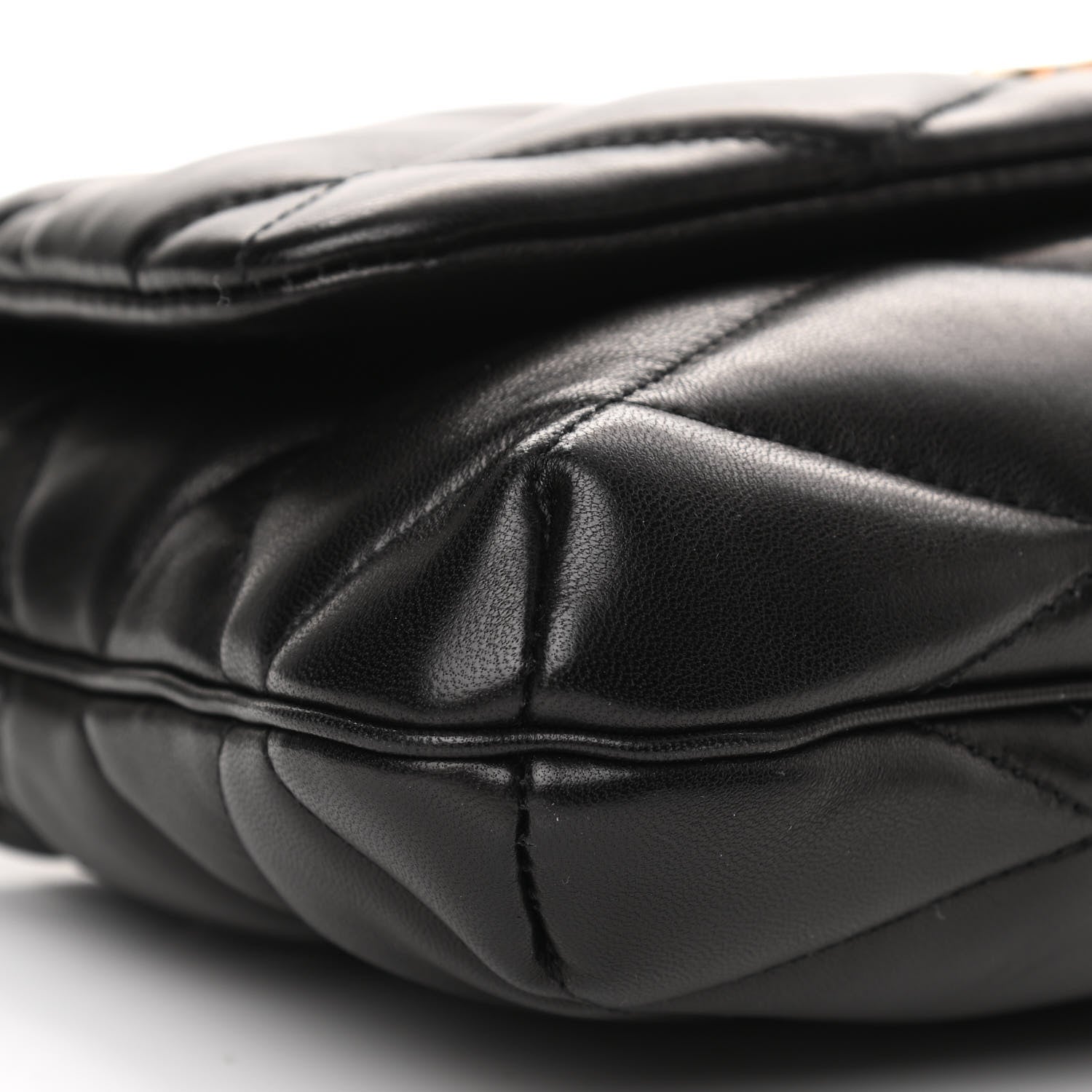 Saint Laurent Lambskin Quilted Le 57 Diamond Shoulder Bag Black 9 of 10