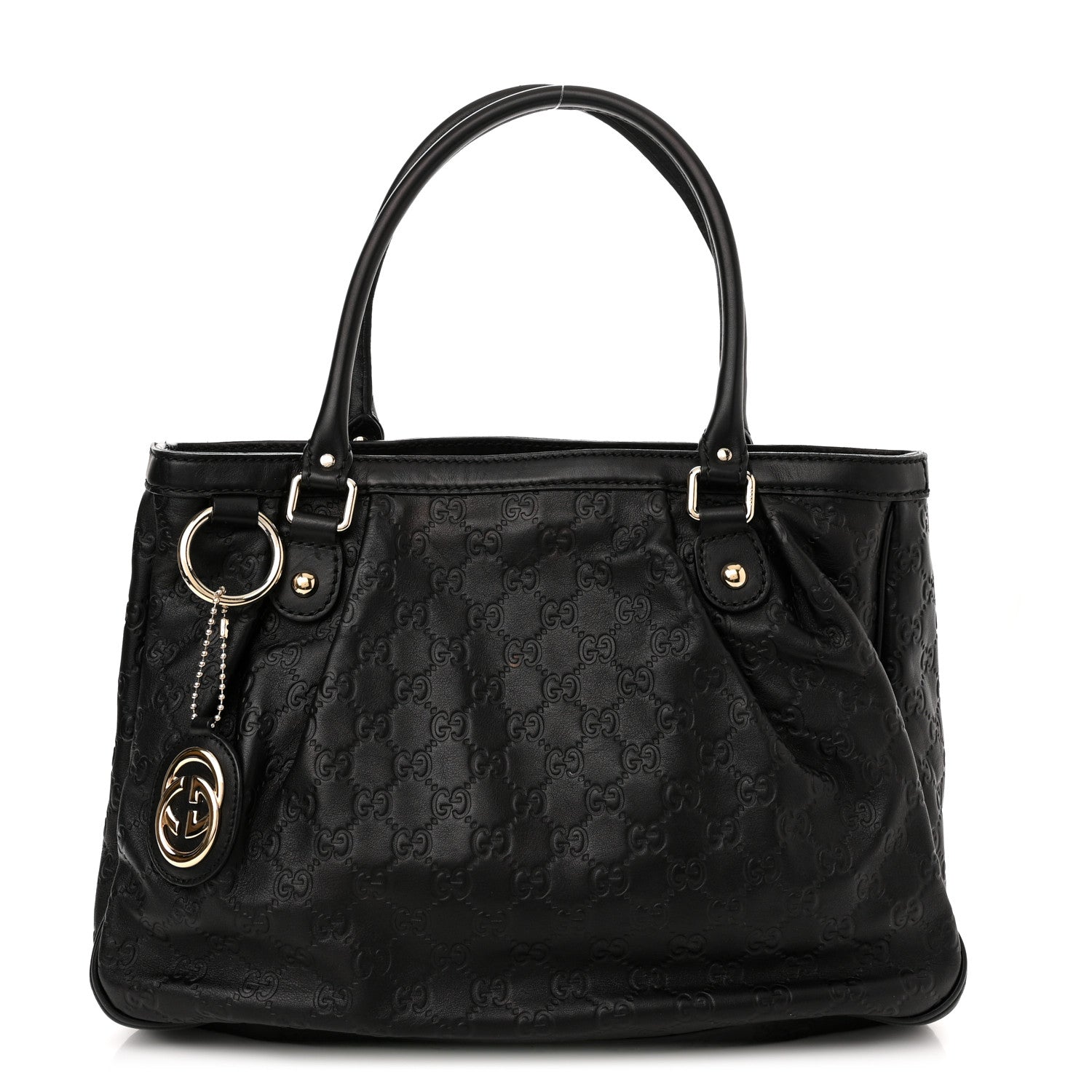 Gucci Guccissima Medium Sukey Top Handle Tote Black 1 of 14