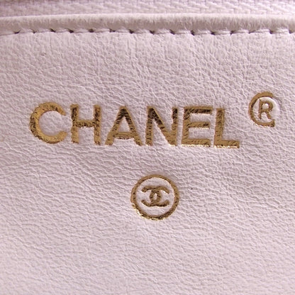 Chanel Leather Quilted Shoulder Tote White 8 of 12