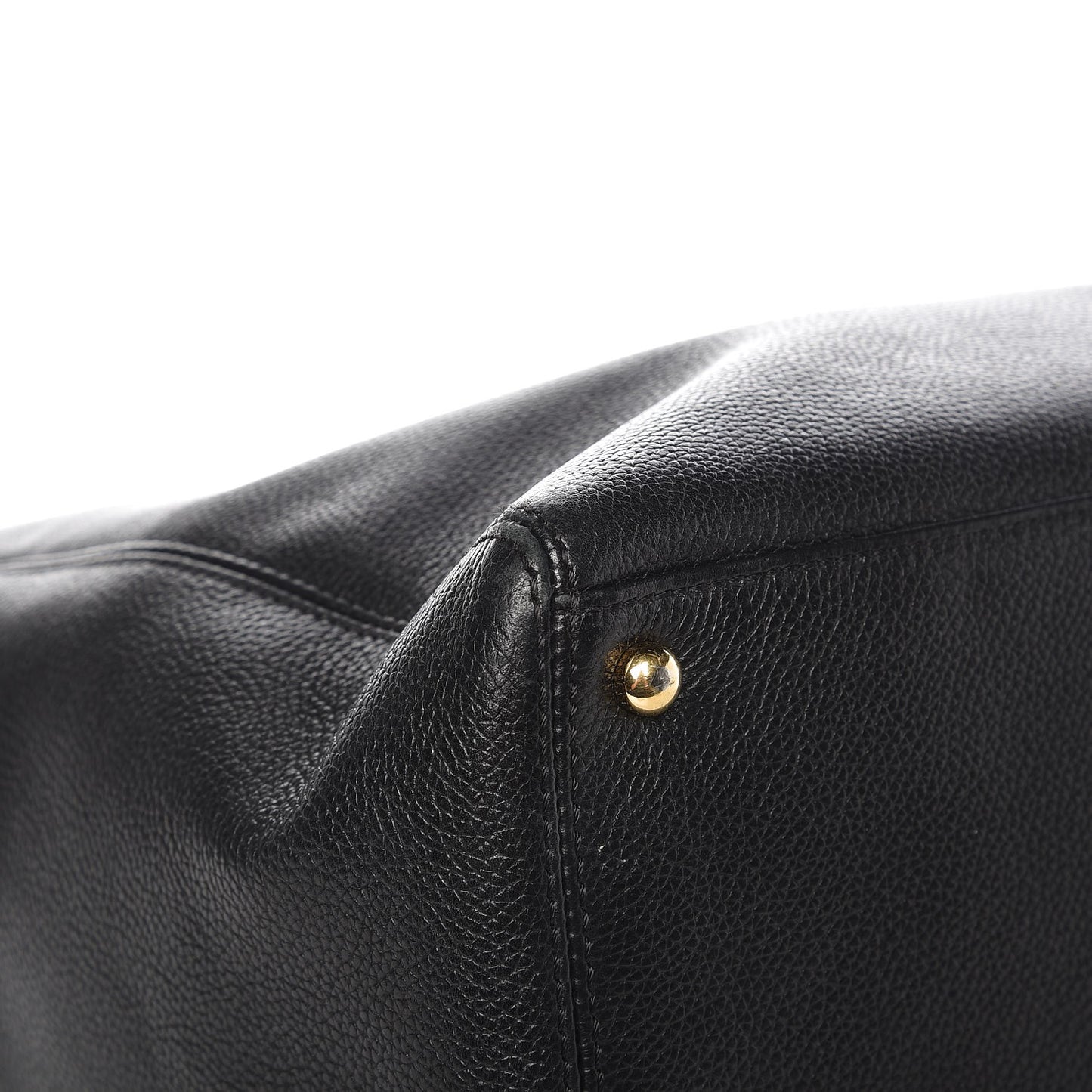 Calfskin Cerf Executive Shopper Tote Black