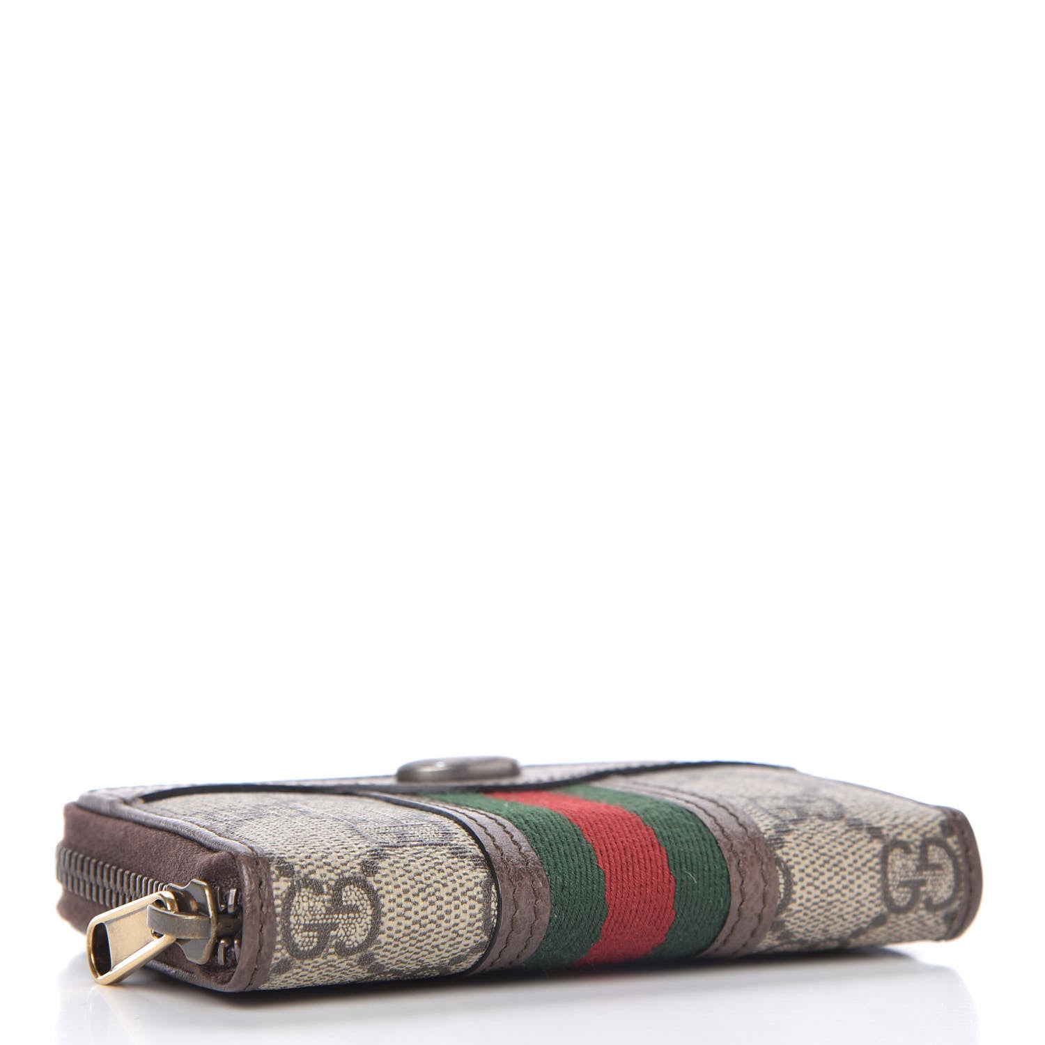 Gucci GG Supreme Web Ophidia Zip Around Card Case Brown 4 of 7