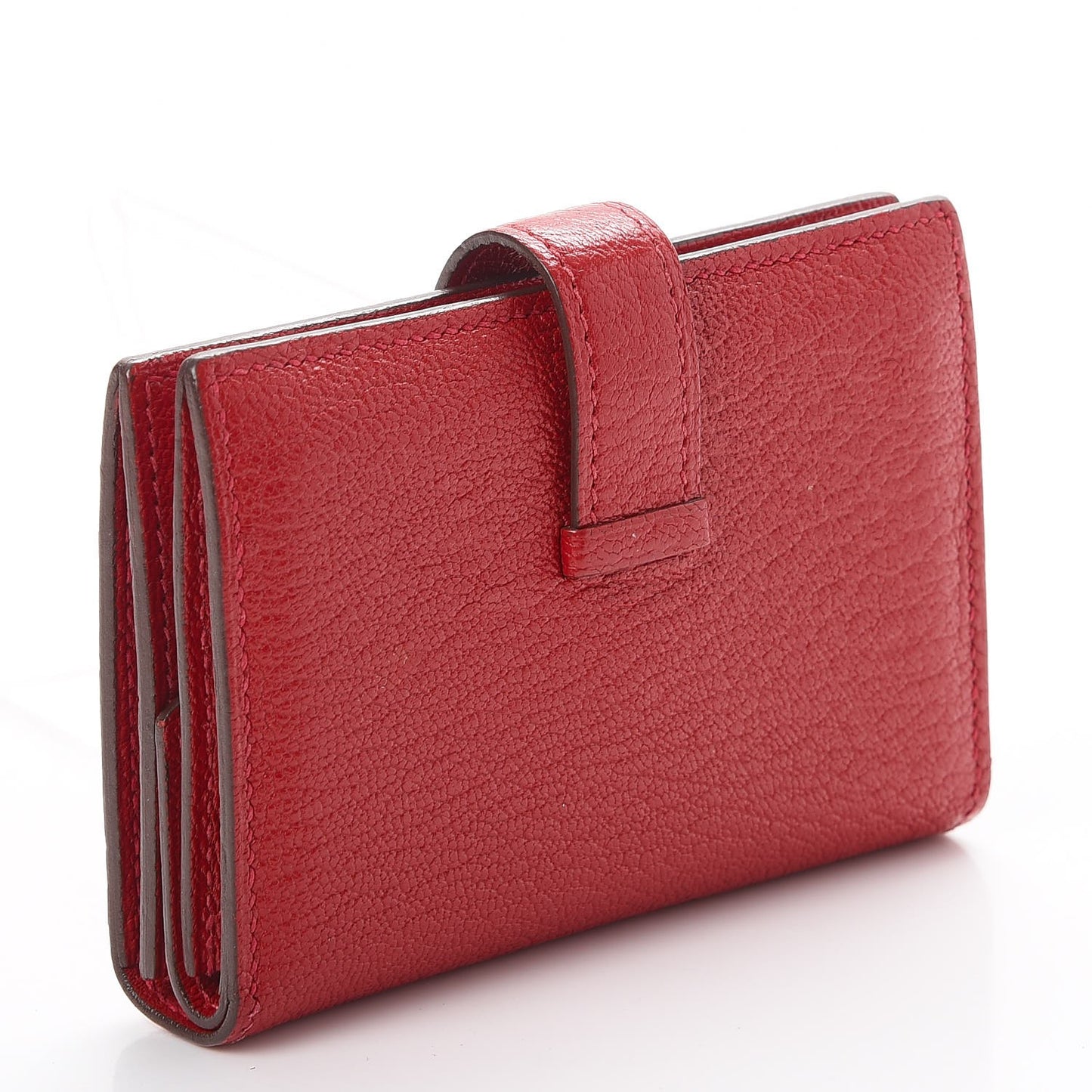 Chevre Mysore Mini Bearn Wallet Rouge Casaque