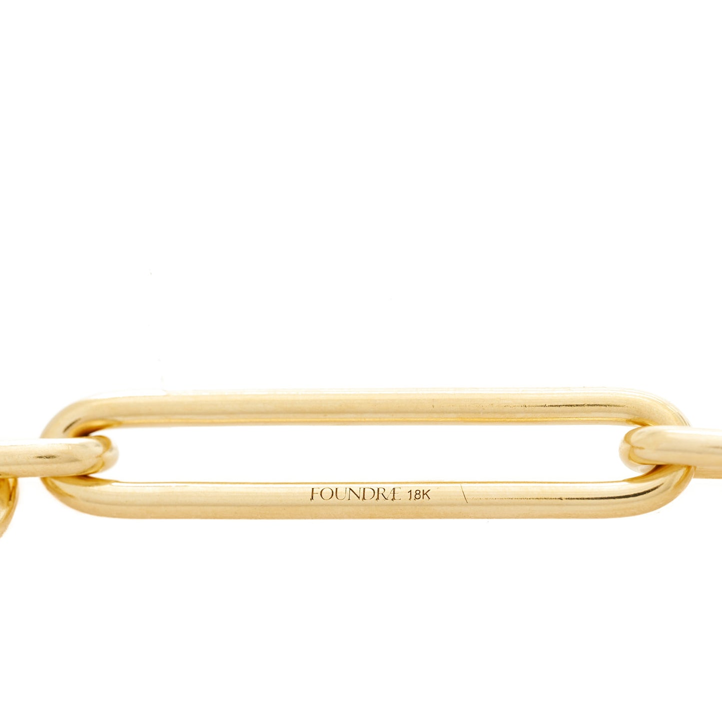 18K Yellow Gold Mixed Oversized Clip Bracelet
