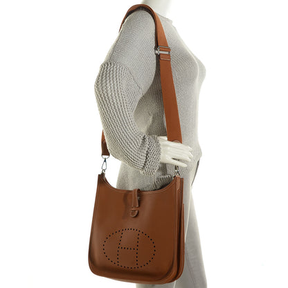 Hermes Taurillon Clemence Evelyne III PM Gold 2 of 15