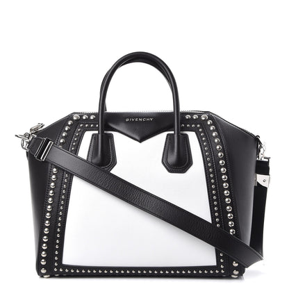 Givenchy Calfskin Medium Studded Bi-Color Antigona Black White 1 of 8