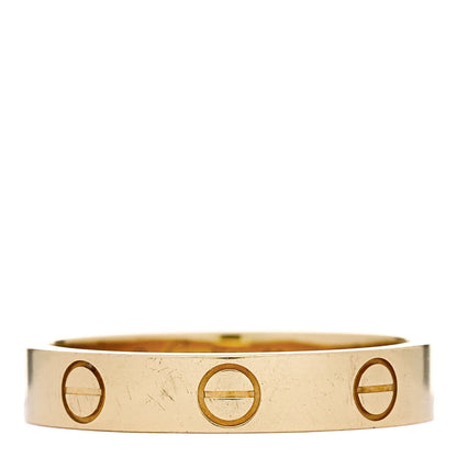 Cartier 18K Yellow Gold 3.5mm LOVE Wedding Band Ring 53 6.5 1 of 5