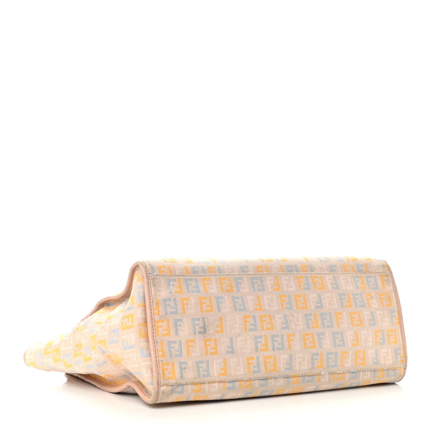 Fendi Zucchino Vitello Shopping Tote Beige Pastel Cipria 4 of 18