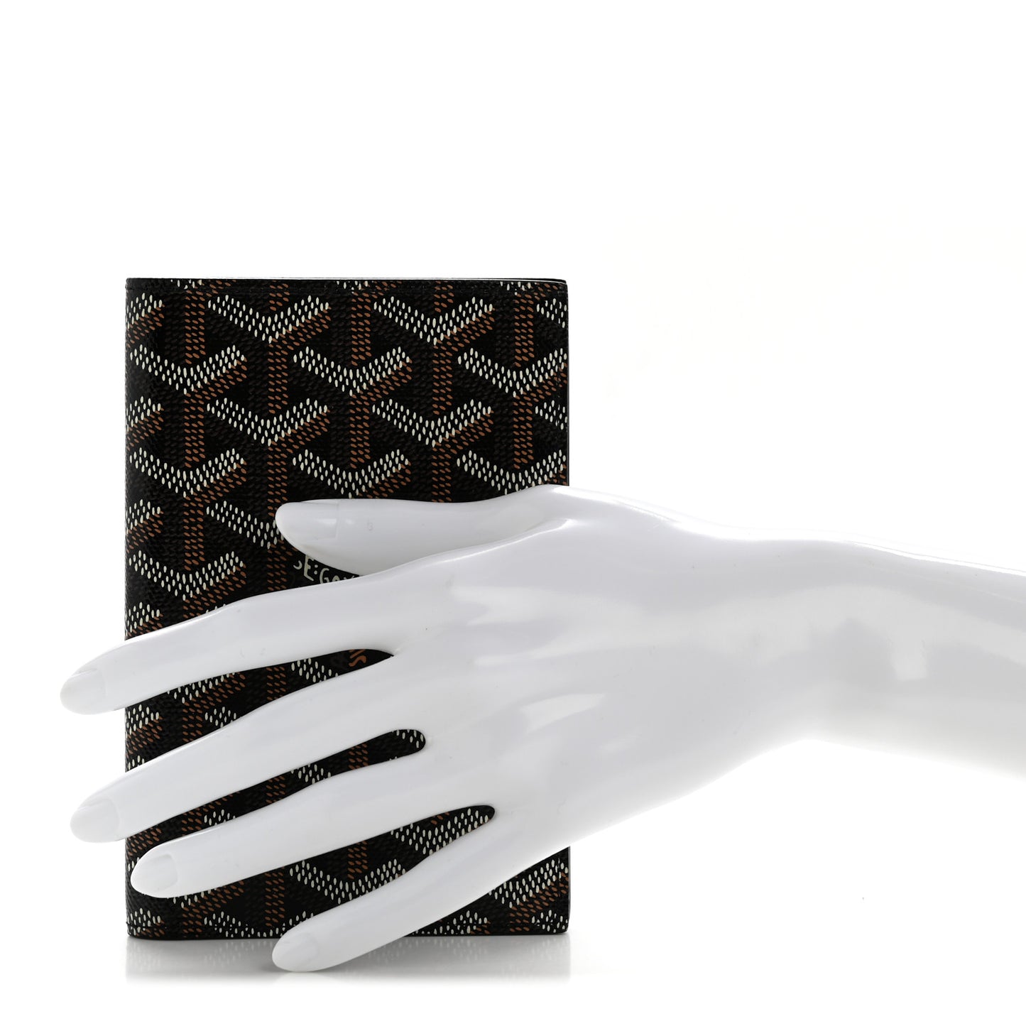 Goyardine Grenelle Passport Wallet Black Gold