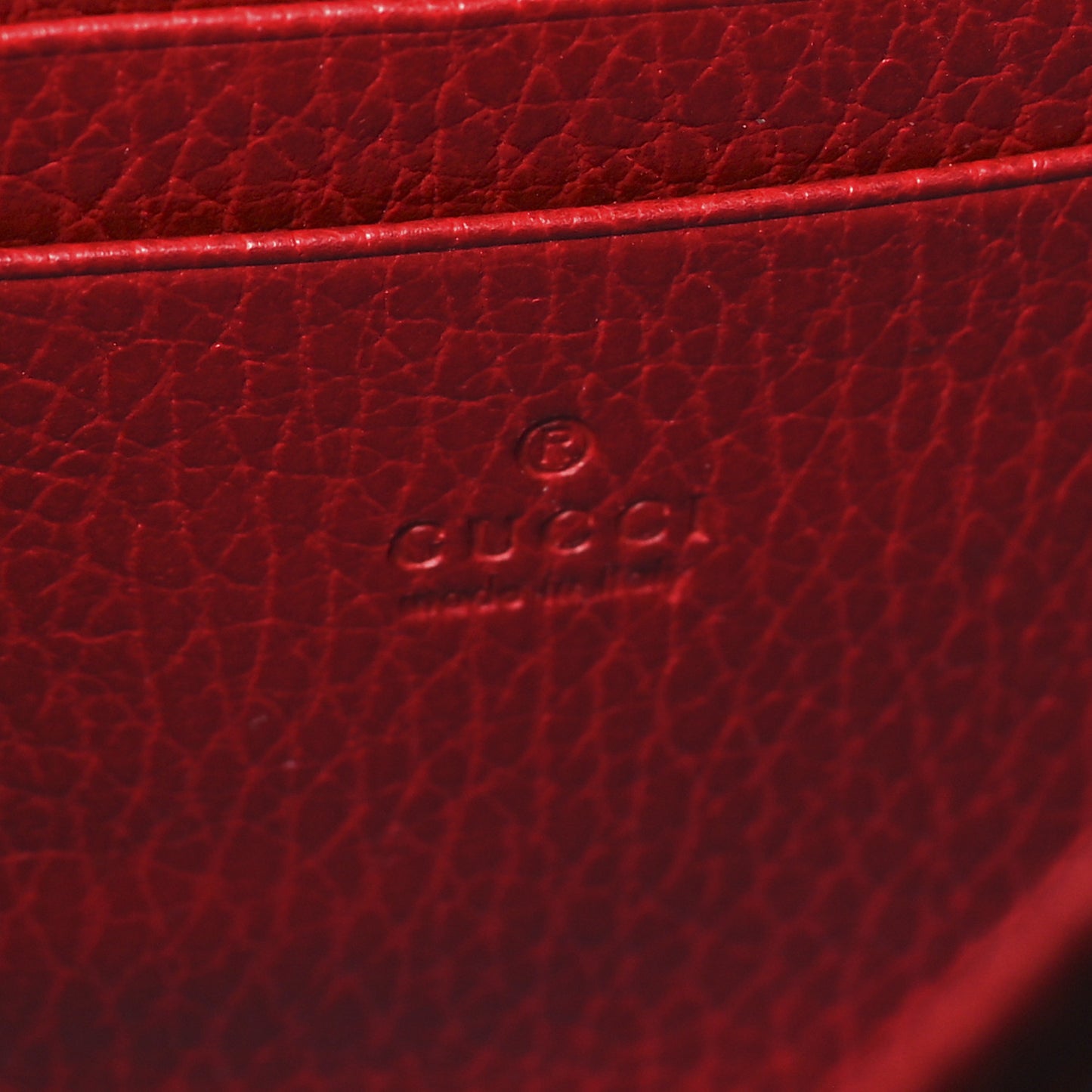 Calfskin Garden Dionysus Chain Wallet Hibiscus Red