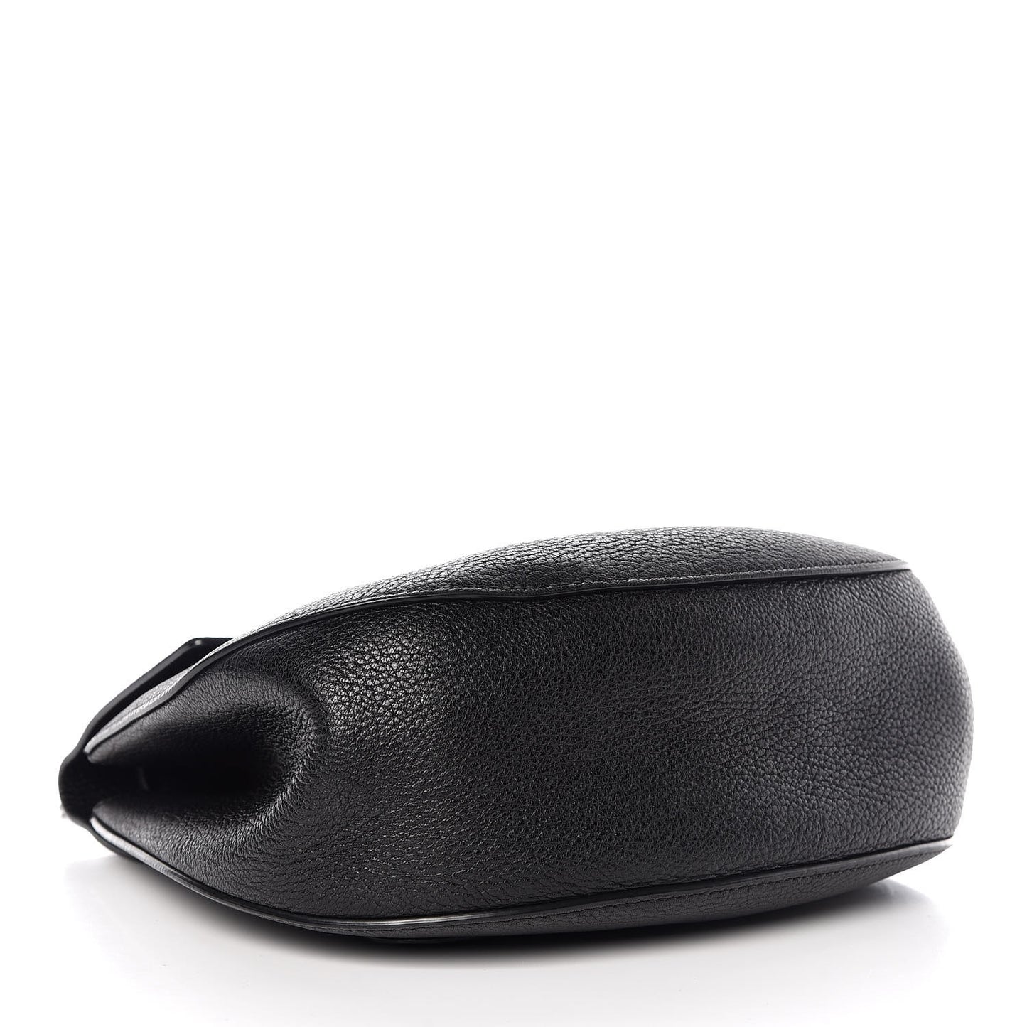 Grained Lambskin Large Drew Shoulder Bag Black