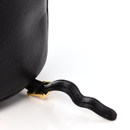 MCM Grained Calfskin Studded Drawstring Backpack Black 9 of 12