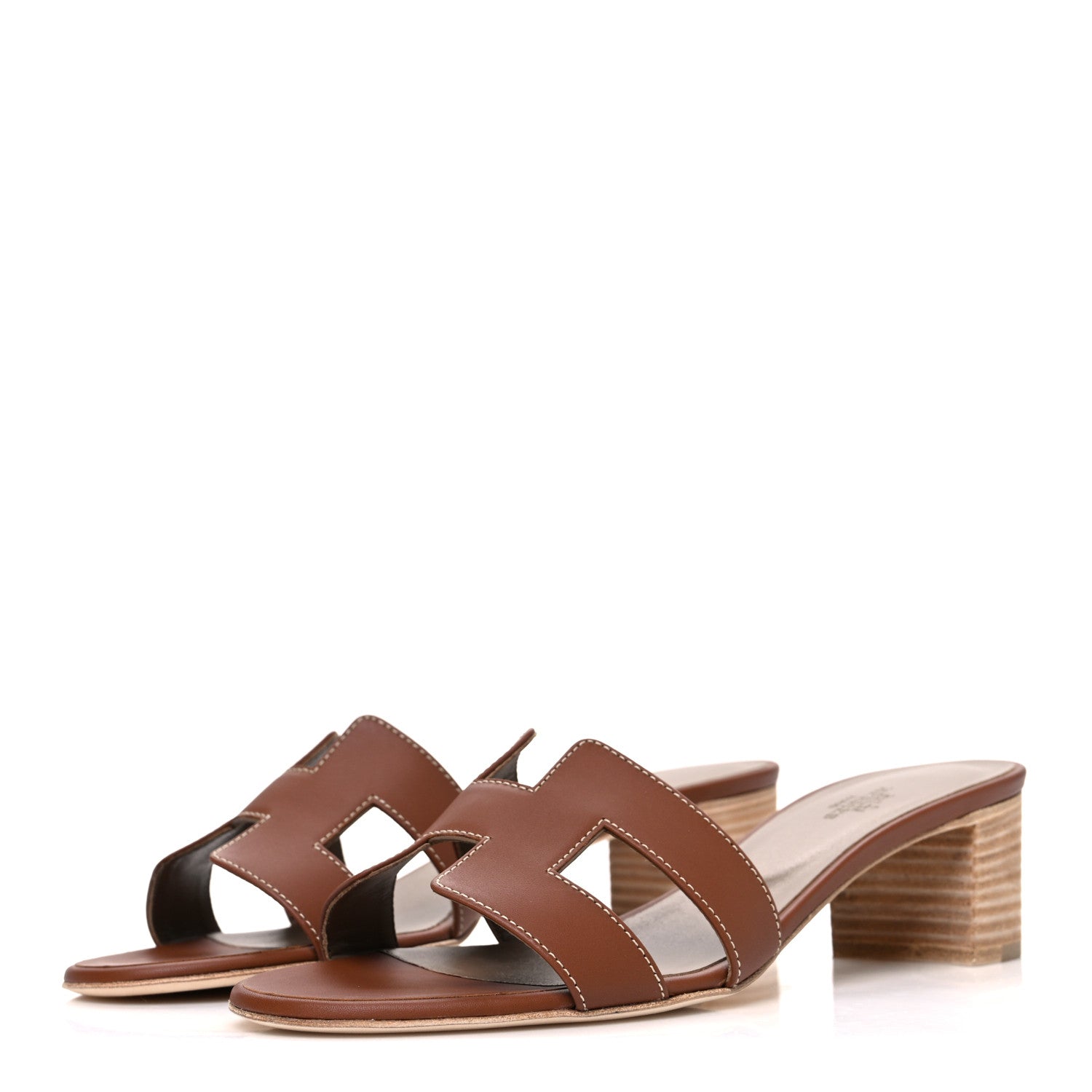 Hermes Calfskin Oasis Sandals 41 Gold 4 of 10