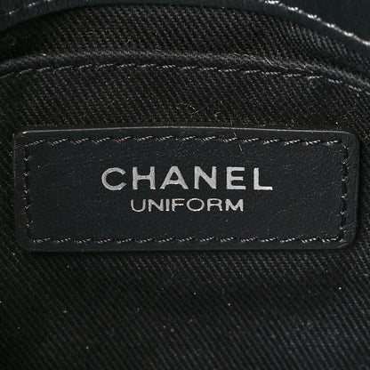 Chanel Calfskin Quilted CC Uniform Flap Belt Bag Black 5 of 10