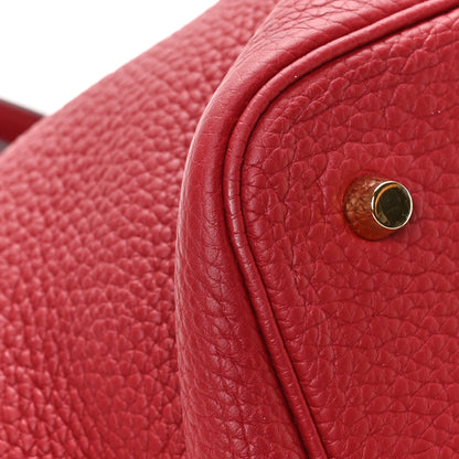 Hermes Taurillon Clemence Picotin Lock 22 MM Rouge Grenat 9 of 12
