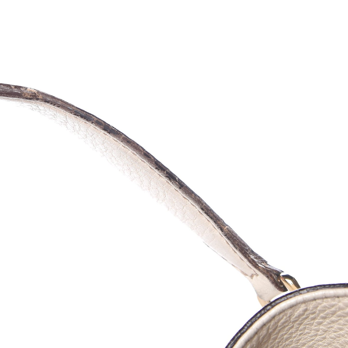 Pebbled Calfskin Medium Soho Chain Shoulder Bag Off White