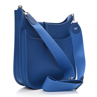 Hermes Taurillon Maurice Evelyne III PM Bleu France 2 of 11