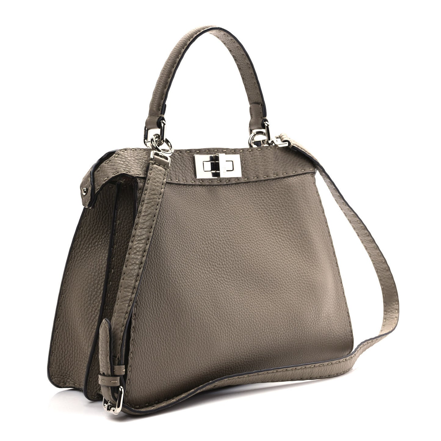 Cuoio Romano Selleria Chamois Medium Peekaboo I SEE U Satchel Corda Camelia Cipria