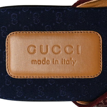 Gucci Canvas GG Monogram Mens Criss Cross Slide Sandals 10 Sahara Rubino Chardonnay 7 of 8