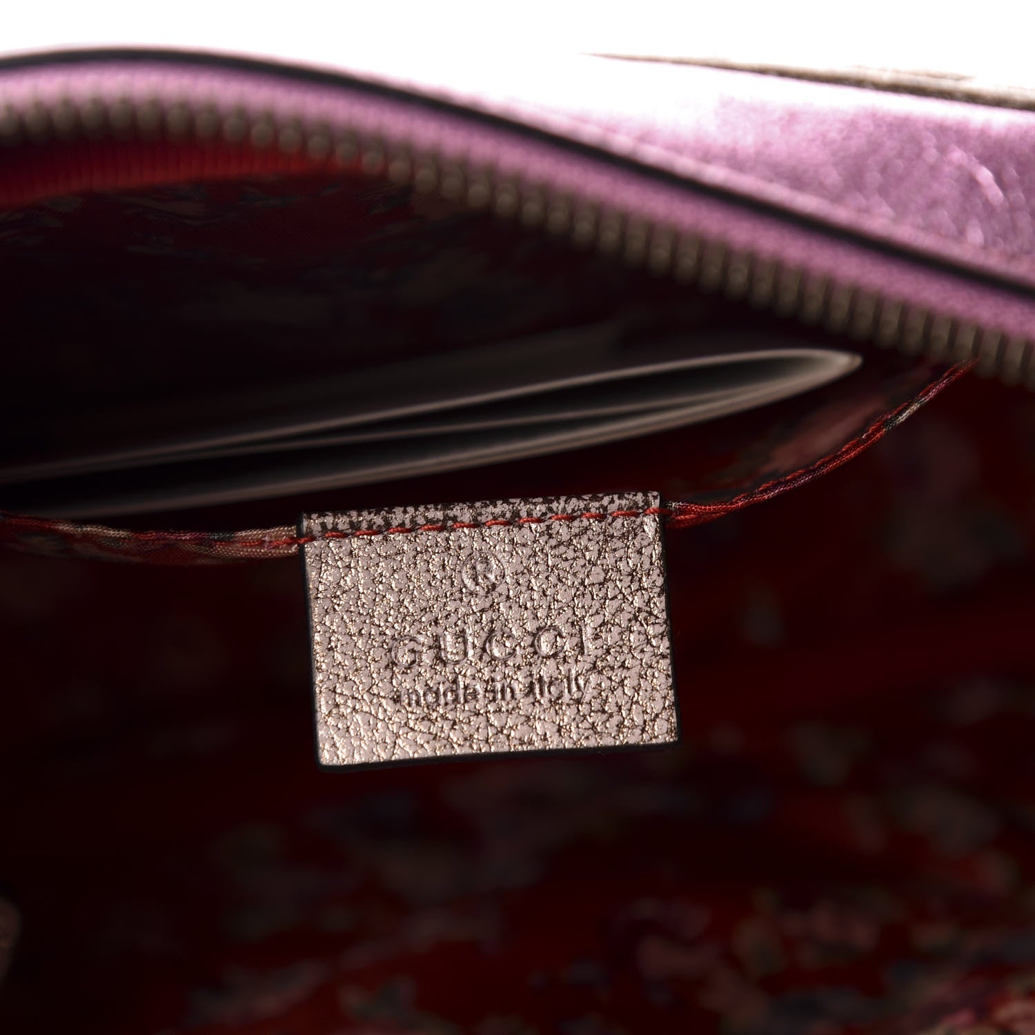 Gucci Laminated Nappa Trapuntata Small Zumi Shoulder Bag Rosa Lago Rame 5 of 10