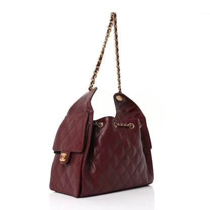 Chanel Caviar Quilted Small Chanel 25 Handbag Burgundy 3 of 11